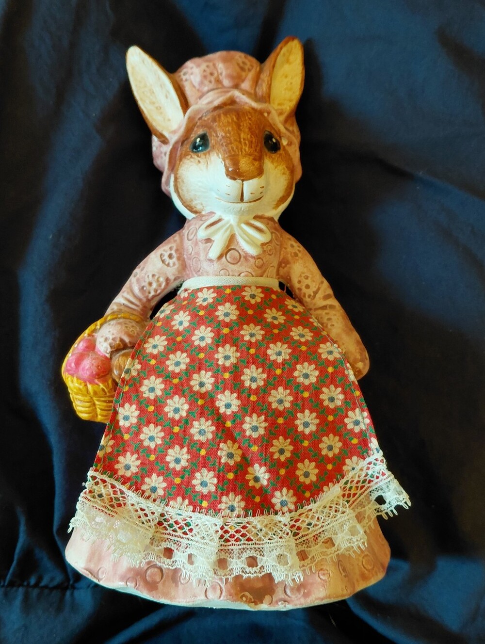 Vintage Ceramic Bunny Figurine Coin Bank